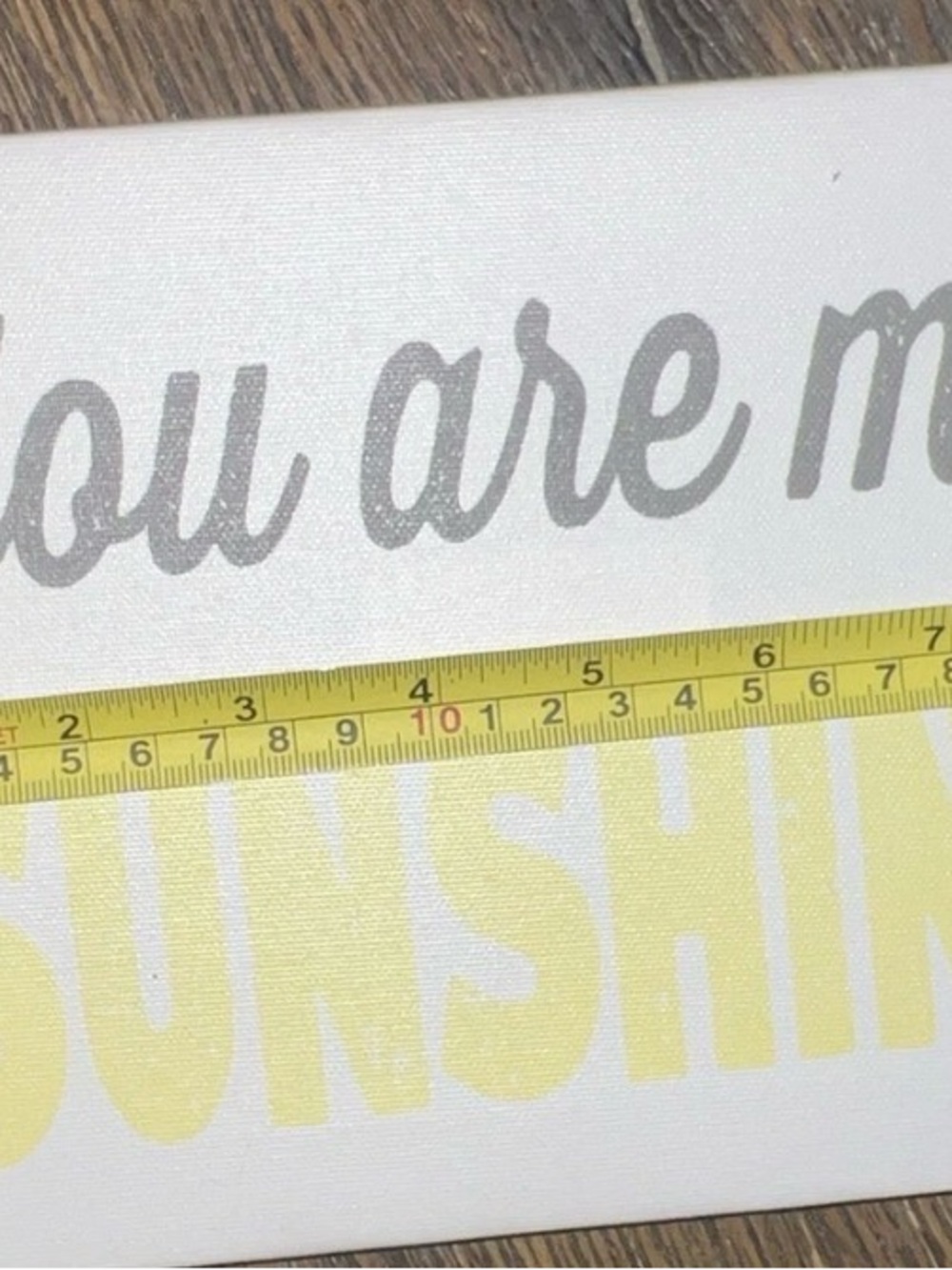 You Are My Sunshine Canvas Wall Art - Yellow & Gray #399